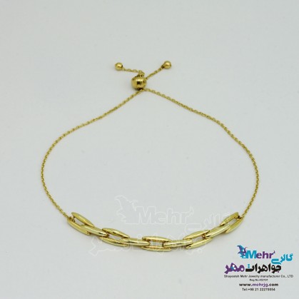 دستبند طلا - طرح حلقه های تو در تو-MB1232